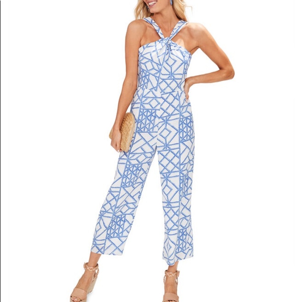 Vineyard Vines Bamboo Lattice Halter Jumpsuit